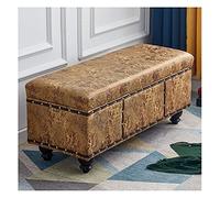 Banc rectangulaire de grande capacité imperméable et confortable avec pieds en bois pour la maison et le bureau, gris moyen, 40 x 40 cm, parfait pour chambre à coucher et salon