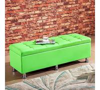 Banc rectangulaire moderne en similicuir rembourré pour entrée, repose-pieds à chaussures, élégant pour salon, chambre à coucher, coffre à jouets - 90 x 40 x 40 cm