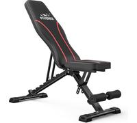 Banc réglable FLYBIRD, banc de musculation utilitaire pour l'entraînement complet du corps - Banc inclinable/inclinable pliable polyvalent (noir)