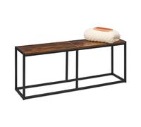Banc Relaxdays, Salle à Manger, Salon et Couloir, HxLxP : 47x120x30 cm, Banc de Cuisine, métal, Industriel/Noir