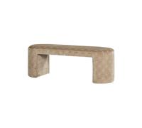 Banc rembourré 130 cm motif rayé naturel Jacob