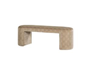 Banc rembourré 130 cm motif rayé naturel Jacob
