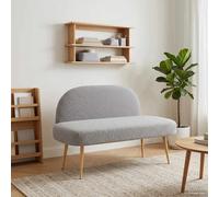 Banc rembourré avec dossier Bouclé rembourré moderne salon Tissu Bouclé vidaXL v