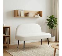 vidaXL Banc rembourré avec Dossier Gris 110 x 60 x 76 cm Simili Cuir, Banc de Salon, Assise Moderne rembourrée, Simili Cuir, Design Polyvalent, Pieds effilés, Confort en Mousse