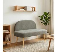 vidaXL Banc rembourré avec Dossier Bleu 110 x 60 x 76 cm, Banc Moderne rembourré, Solution Assise Confortable, Meuble intérieur Polyvalent, Design de Pieds effilés