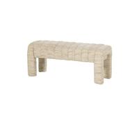 Banc rembourré bouclé naturel FREX