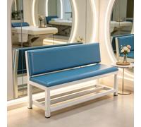 Banc rembourré en similicuir pourhall d'accueil ou salle d'attentede bureau | Chaise d'accueil de bureau, mobilier de hall d'entrée pour hôtels, salons, banques et centres(Blue,140cm/55.1in)