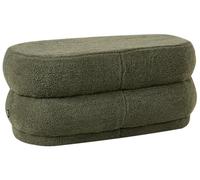 Banc Rembourré Moderne Tabouret d'Appoint Bouclé Vert Ellendale