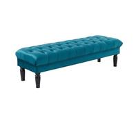 Banc RINALDO - Velours bleu canard