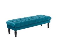 Banc RINALDO - Velours bleu canard