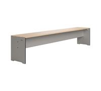 Banc Riva S chêne 176x40cm frame HPL taupe
