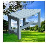 Banc rond d'extérieur pour arbres résistant aux intempéries Banc de jardin incurvé pour patio avant Banc de jardin élégant Bleu