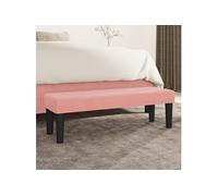 Vidaxl Banc Rose 100x30x30 Cm Velours Rose