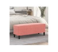 Vidaxl Banc Rose 100x35x41 Cm Velours Rose