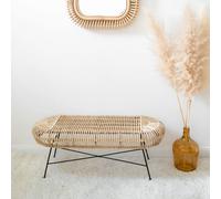Banc rotin et métal - java rotin blanchi TU