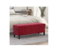 vidaXL Banc en velours 100x35x41 cm rouge bordeaux