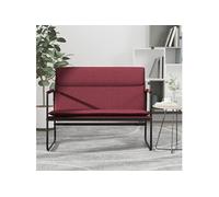 Vidaxl Banc Rouge Bordeaux 100x64x80 Cm Tissu Rouge