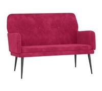 Banc Rouge bordeaux 108x79x79 cm Velours