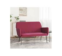 Vidaxl Banc Rouge Bordeaux 108x79x79 Cm Velours Rouge