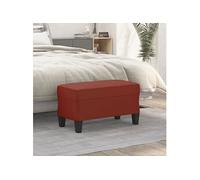Banc Rouge bordeaux 70x35x41 cm Similicuir