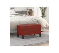 vidaXL Banc Rouge bordeaux 70x35x41 cm Similicuir Rouge G
