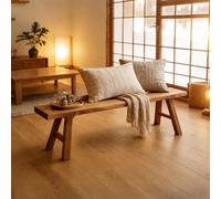 Banc Rustique de Style campagnard, idéal pour Un Pied de lit, Une entrée ou Une Salle à Manger. Ce Banc en Bois Fin et étroit est Parfait pour Gagner de la Place et Offre Un Style élégant et