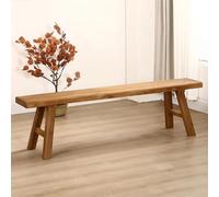 Banc rustique en bois pour une utilisation en intérieur - Banc de table de salle à manger avec construction en bois massif pour plus d'ilité et de stabilité - Petit banc long pour couloir, banc à