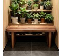 Banc Salle À Manger en Bois Naturel, Banc en Bout de Lit Rustique, Look Vintage Banquette Salon pour L'entrée, Bancs Décoratif en Bois Recyclé 60cm 80cm 90cm 100cm 120cm 150cm(L80xW20xH35cm)