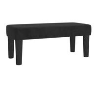 Banc - SALUTUYA - BD59212 - Velours Noir - 70x30x30 cm - Confortable et Design