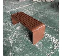 Banc sans dossier 2-3 places, banc de parc linéaire extérieur avec trous de fixation pré-percés, résistant aux intempéries et au vent, adapté à l’entrée, pelouse, cour et balcon(H,120cm/47.2in)