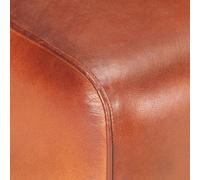 Banc saut de cheval 38 cm Marron Cuir véritable et manguier - VidaXL