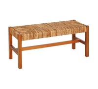 Atmosphera Banc Sidoan 2 places, assise tressée en bois, 102x38 cm – Marron