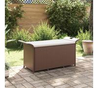 Banc Siège Coffre Rangement Terrasse Jardin Extérieur Résine Tressée vidaXL