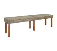 Vidaxl Banc Beige 160 X 35 X 45 Cm Bois De Manguier Massif