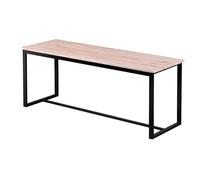 Banc Spetebo industriel - banc manger avec structure metal et placage bois moderne. Banc de cuisine pour assises additionnelles et maquillage. Dimensions: 120 x 35 cm.