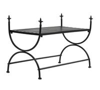 Banc Style Vintage Métal 83 X 42 X 55 Cm Noir Noir
