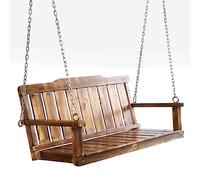 Banc suspendu d'extérieur avec chaînes en acier et dossier confortable, idéal pour le jardin, la cour ou le balcon