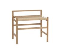 Banc tabouret en bois de chêne beige, 1 place, FSC, vernis - Hübsch, Heritage - 60x40x55 cm