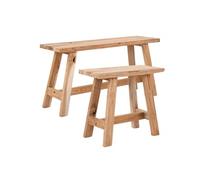 Banc + Tabouret en teck BARCELONA 50/ 90 cm