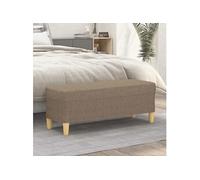 vidaXL Banc 349382 – Tissu 100×35×41 cm – Taupe