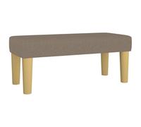 Banc Taupe 70 x 30 x 30 cm Tissu | Avec rembourrage en mousse, respirant, durable, multifonctionnel, utilisable comme banc de lit, instructions de montage