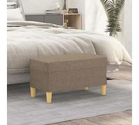 Banc taupe 70 x 35 x 41 cm en tissu avec rembourrage en mousse, banc de couloir comme banc à chaussures et ottoman, banc multifonctionnel pour couloir, salon, salle à manger, avec espace de rangement