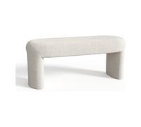 Banc - Tissu bouclette - Blanc cassé - DUZIMA