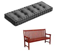 Banc touffeté en velours de 10,2 cm pour intérieur en fourrure, banc de piano, cuisine, salle à manger avec poignée pour canapé et balançoire (gris foncé, 76,2 x 35,6 x 10,2 cm)