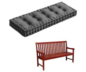 Banc touffeté en velours de 10,2 cm pour intérieur en fourrure, banc de piano, cuisine, salle à manger avec poignée pour canapé et balançoire (gris foncé, 76,2 x 35,6 x 10,2 cm)