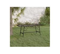 Vidaxl Banc Tour D'arbre 110 Cm Noir Acier Noir