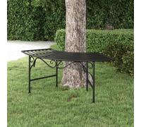vidaXL Banc tour d'arbre 113 cm Noir en acier