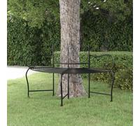 vidaXL Banc tour d'arbre 150 cm Noir Acier