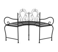 Banc tour d'arbre - CHG - 150 cm - Noir - Acier - Design élégant