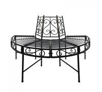 Banc tour d'arbre Portland - demi-rond D41188